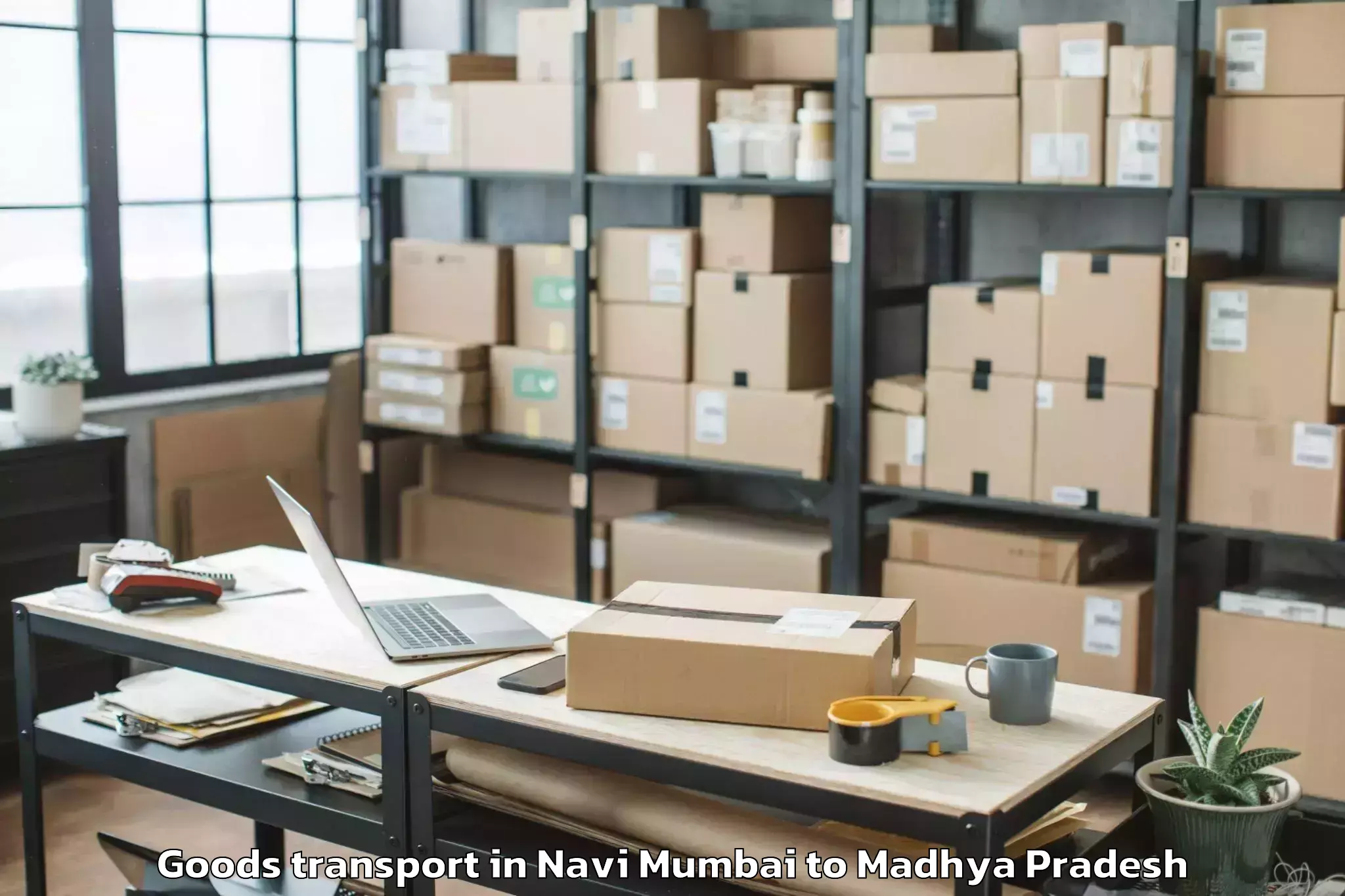 Hassle-Free Navi Mumbai to Patharia Goods Transport